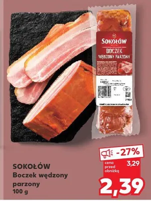 Boczek wędzony parzony promocja w Kaufland