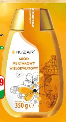 Miód wielokwiatowy z dozownikiem Huzar promocja w Dino