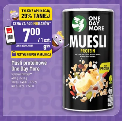 Musli proteinowe One Day More promocja w POLOmarket