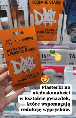 Plastry na niedoskonałości xDRESS Anti-Pimple Leopard Stars promocja w Rossmann