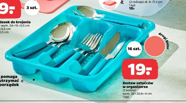 Zestaw sztućców w organizerze wym. 29x20,8x4cm promocja w Netto