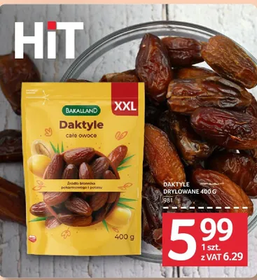 Daktyle daktyle całe owoce Bakalland 400g promocja w Selgros
