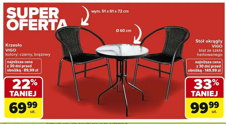 Krzesło Vigo promocja w Carrefour