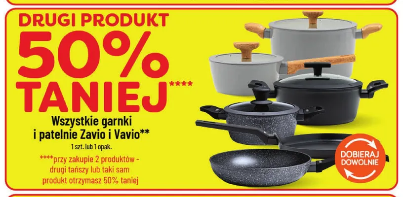 Garnki i patelnie Zavio i Vavio promocja w POLOmarket