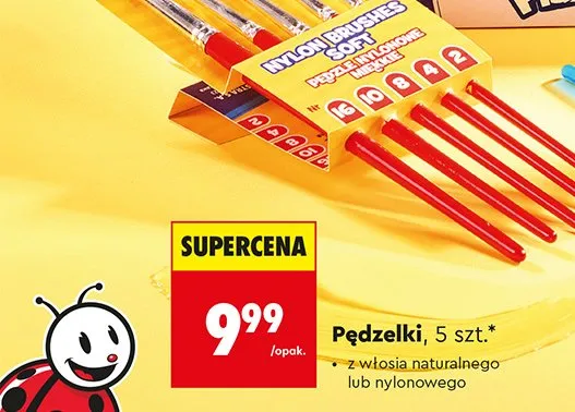 Pędzelki Astra z włosia naturalnego 5-pak promocja w Biedronka