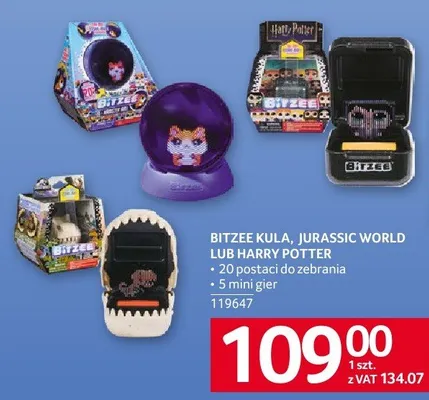 Zabawka BITZEE KULA, JURASSIC WORLD lub HARRY POTTER promocja w Selgros