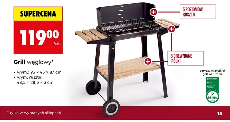 Grill węglowy promocja w Biedronka