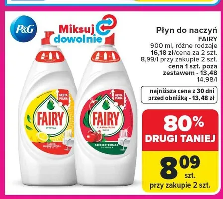 Płyn do naczyń Fairy Clean & Fresh Granat promocja w Carrefour