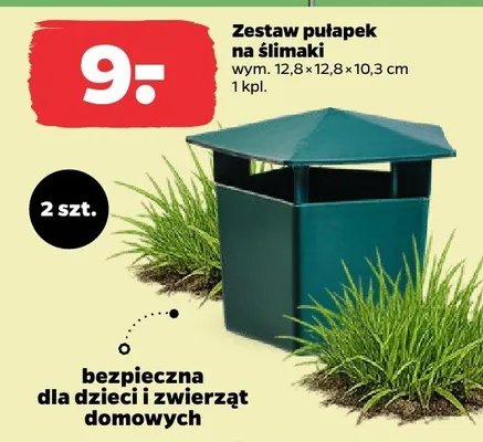 Zestaw pułapek na ślimaki 12,8x12,8x10,3cm promocja w Netto