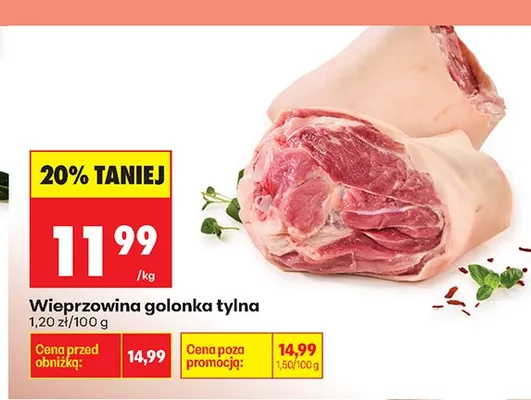 Wieprzowina golonka tylna promocja w Biedronka