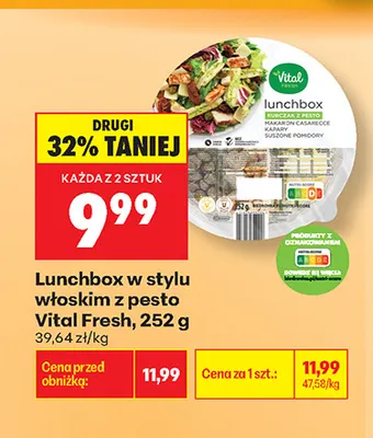 Lunchbox w stylu włoskim z pesto Vital Fresh promocja w Biedronka