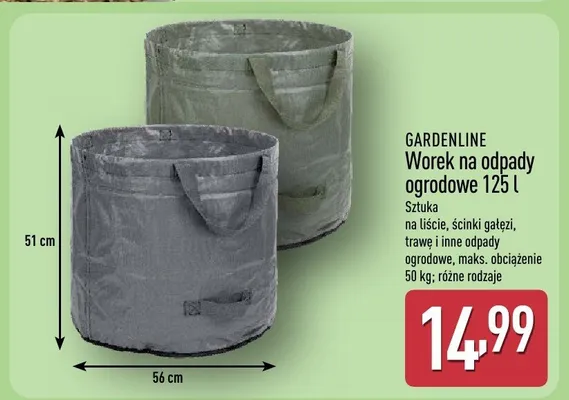 Worek na odpady ogrodowe 125 l promocja w Aldi