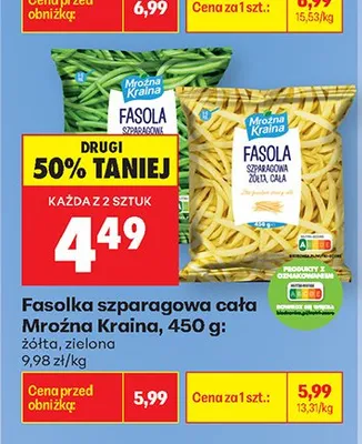 Fasolka szparagowa cała zielona Mroźna Kraina promocja w Biedronka