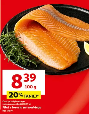 Filet z łososia norweskiego bez skóry promocja w Auchan