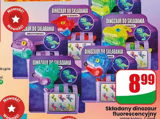 Składany dinozaur fluorescencyjny promocja w Dino