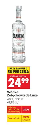 Wódka Żołądkowa de Luxe promocja w Biedronka