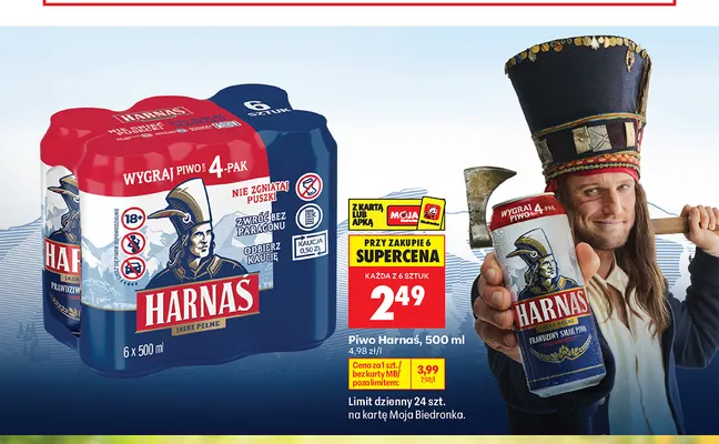 Piwo Harnaś promocja w Biedronka