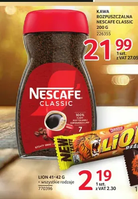 Kawa rozpuszczalna Nescafe Classic promocja w Selgros