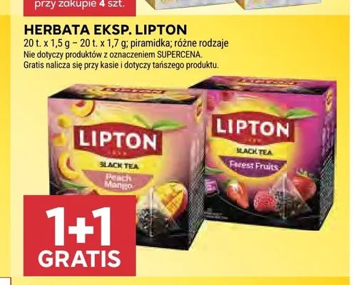 Herbata ekspresowa Lipton Black Tea Forest Fruits promocja w Stokrotka