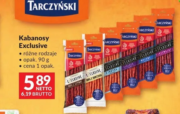 Kabanosy Exclusive wołowe Tarczyński promocja w Makro