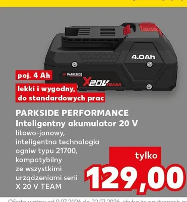 Inteligentny akumulator 20V 4Ah Parkside Performance promocja w Kaufland