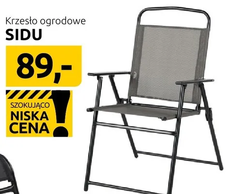 Krzesło ogrodowe Sidu promocja w Black Red White