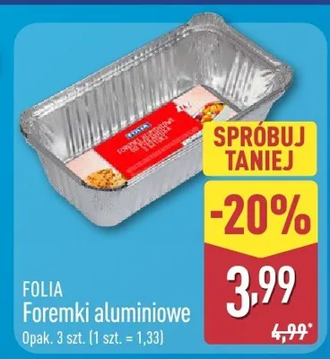 Foremki aluminiowe promocja w Aldi