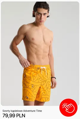 Szorty kąpielowe Adventure Time Cropp promocja w Cropp