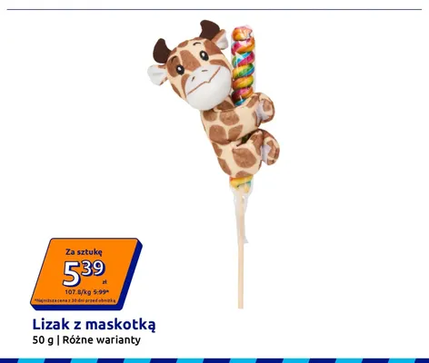 Lizak z maskotką promocja w Action