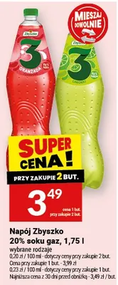 Napój gaz Zbyszko promocja w Twój Market