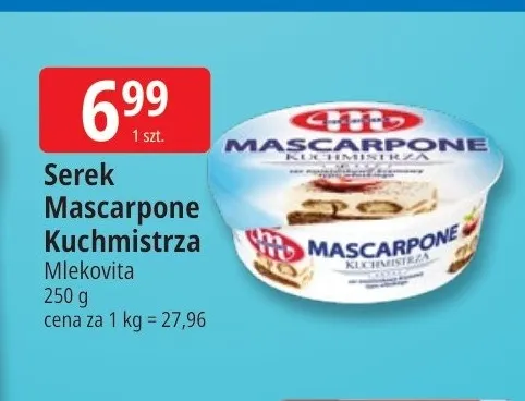 Serek mascarpone Kuchmistrza Mlekovita promocja w Leclerc