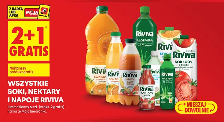 Sok pomarańczowy 100% promocja w Biedronka