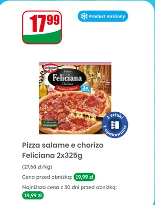 Pizza salame e chorizo promocja w Dino