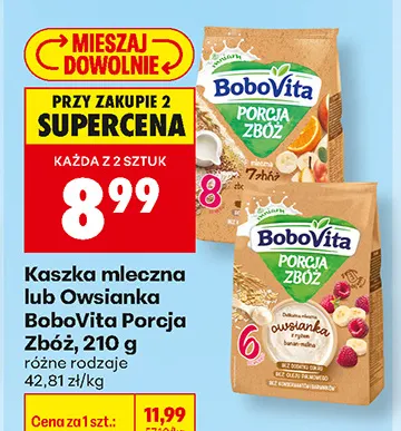 Owsianka BoboVita Porcja Zbóż promocja w Biedronka