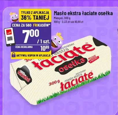 Masło ekstra łaciate osełka promocja w POLOmarket