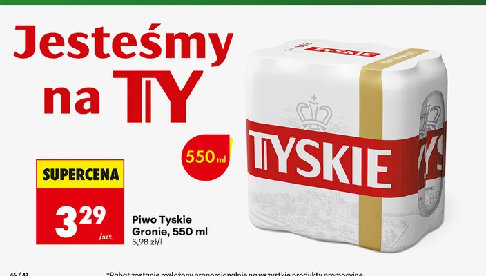 Piwo Tyskie Gronie promocja w Biedronka