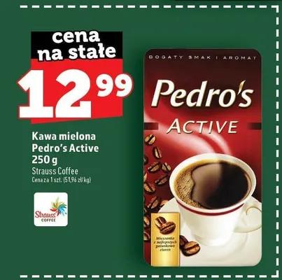 Kawa mielona Pedro's Active promocja w TOPAZ
