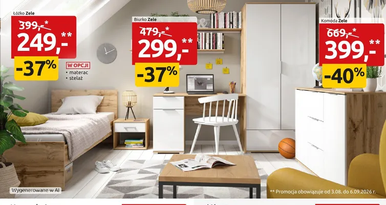 Biurko Zele promocja w Black Red White