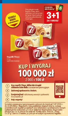 Rogalik 7Days Hazelnut promocja w Delikatesy Centrum