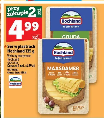 Ser w plastrach Maasdamer Hochland promocja w TOPAZ