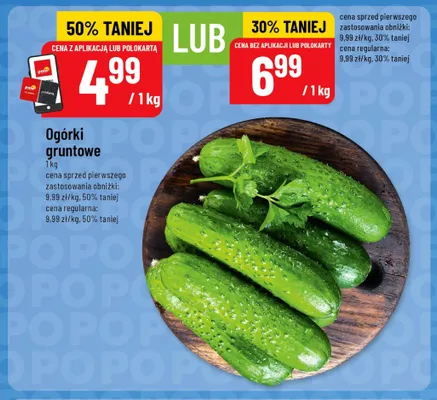 Ogórki gruntowe promocja w POLOmarket