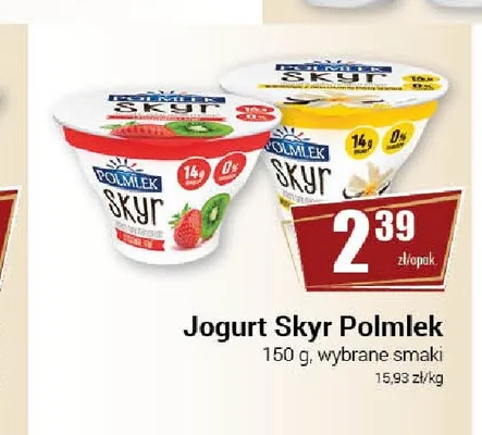 Jogurt Skyr Polmlek truskawkowy promocja w Premium Nasz Sklep