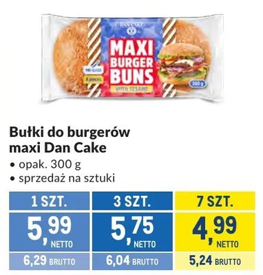 Bułki do burgerów maxi Dan Cake promocja w Makro