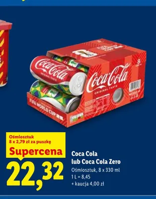 Napój gazowany Coca Cola 8-pak 330ml promocja w Lidl