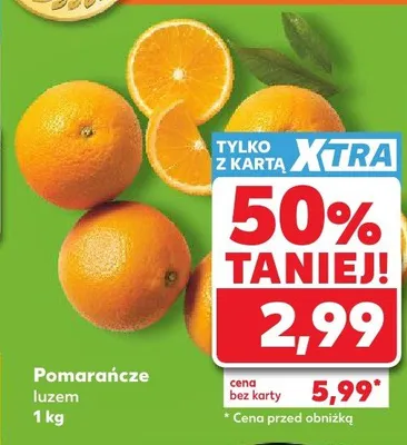 Pomarańcze luzem promocja w Kaufland