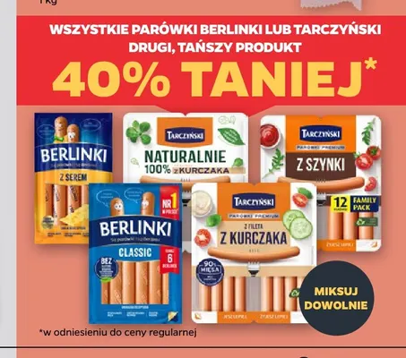 Parówki z fileta z kurczaka Tarczyński promocja w Netto