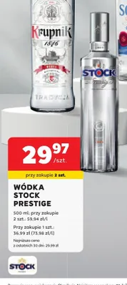 Wódka Stock Prestige promocja w Stokrotka