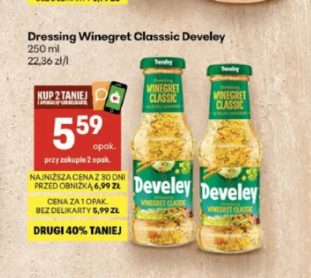 Dressing Winegret Classic Develey promocja w Delikatesy Centrum