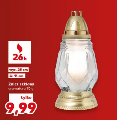 Znicz szklany promocja w Kaufland