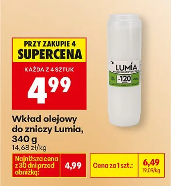 Wkład olejowy do zniczy promocja w Biedronka